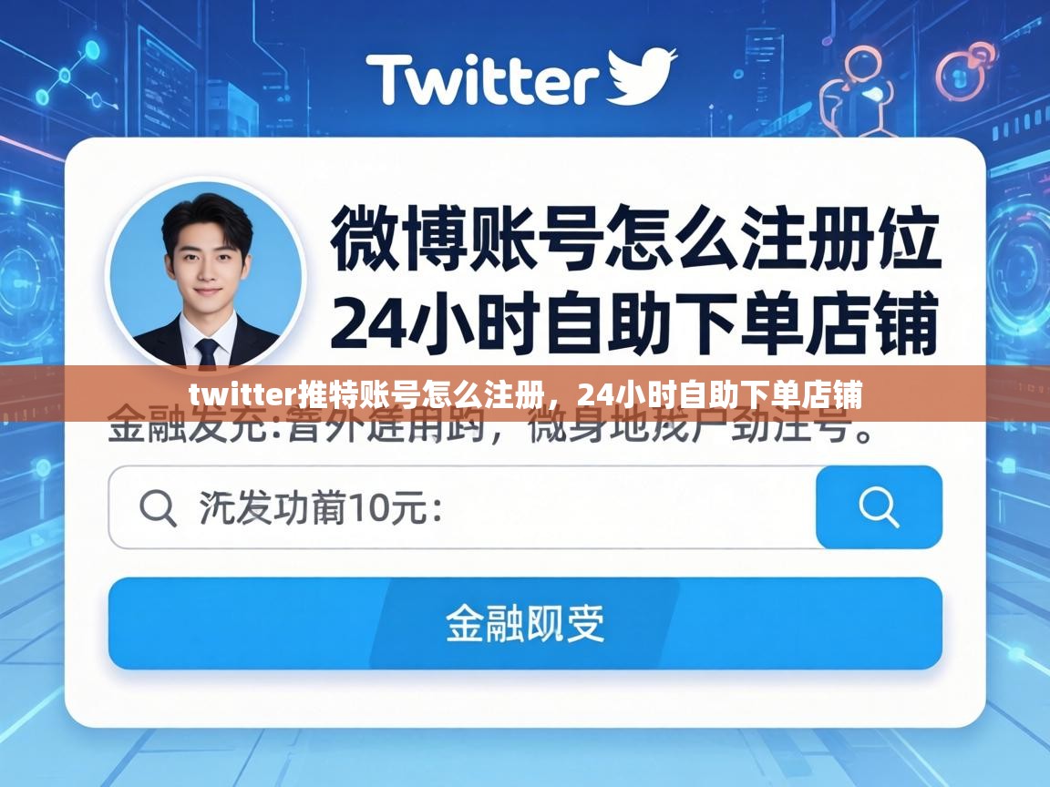 twitter推特账号怎么注册，24小时自助下单店铺